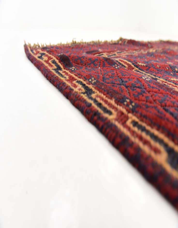 Detail image of  4' 8 x 6' 4  Hand Knotted Sumak Wool Rug