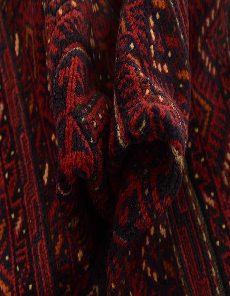 Detail image of  4' 2 x 6' 5  Hand Knotted Sumak Wool Rug