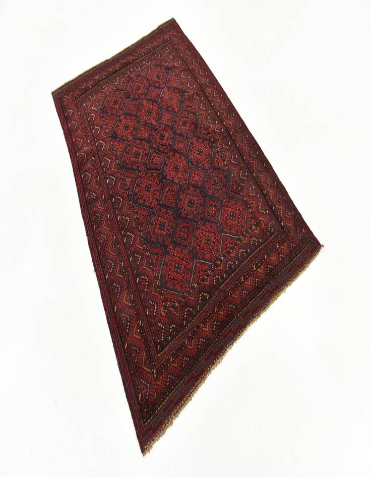 Detail image of  4' 2 x 6' 5  Hand Knotted Sumak Wool Rug