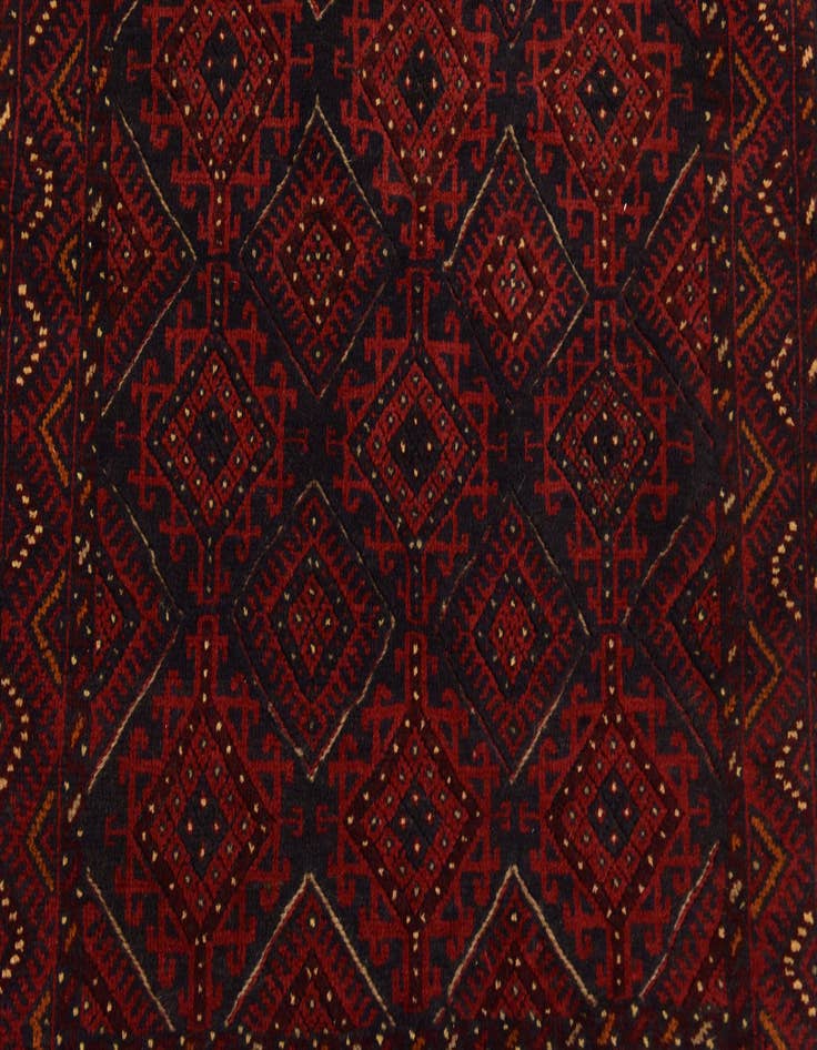 Detail image of  4' 2 x 6' 5  Hand Knotted Sumak Wool Rug