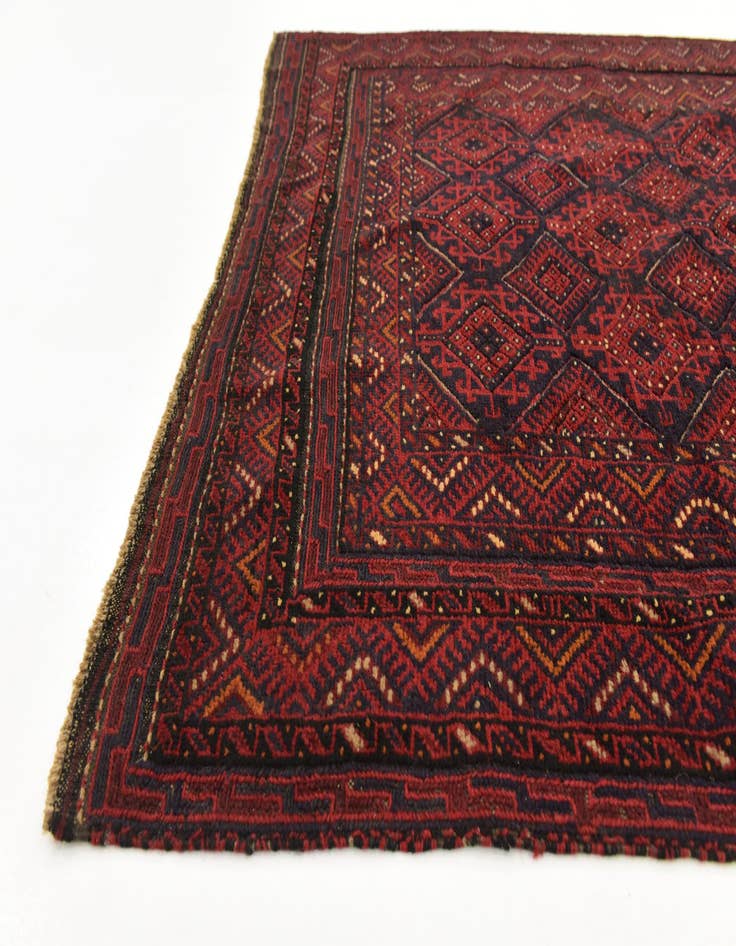 Detail image of  4' 2 x 6' 5  Hand Knotted Sumak Wool Rug