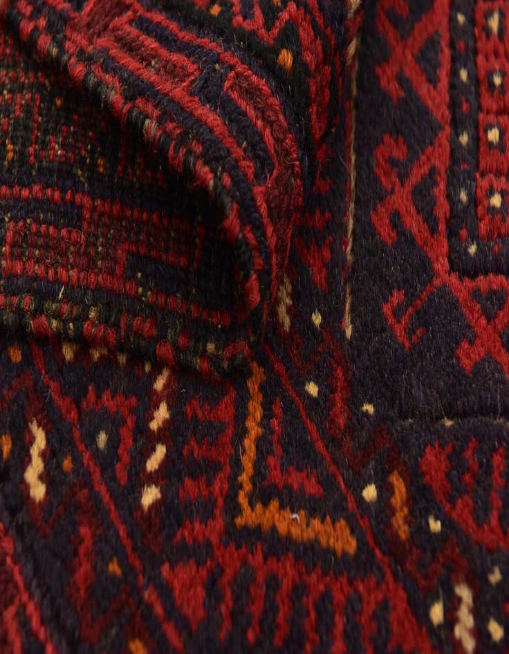 Detail image of  4' 2 x 6' 5  Hand Knotted Sumak Wool Rug