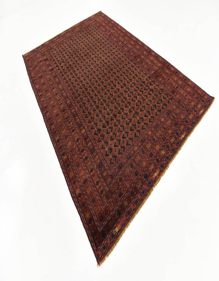 Detail image of  6' 4 x 9'  Hand Knotted Sumak Wool Rug