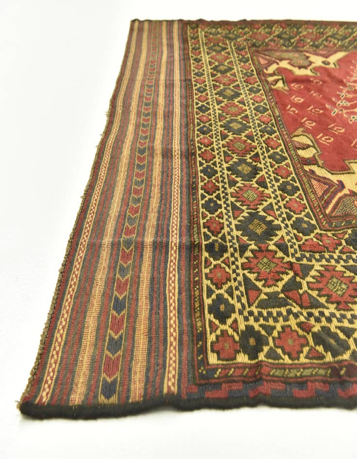 Detail image of  6' 6 x 9' 8  Hand Knotted Sumak Wool Rug