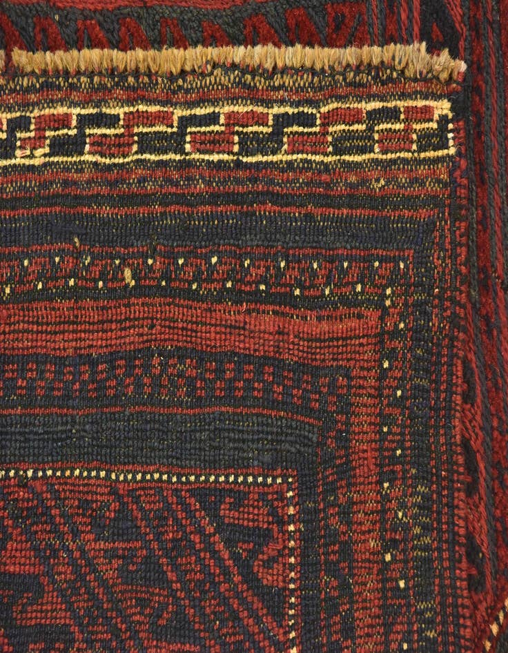 Detail image of  2' 10 x 4'  Hand Knotted Sumak Wool Rug