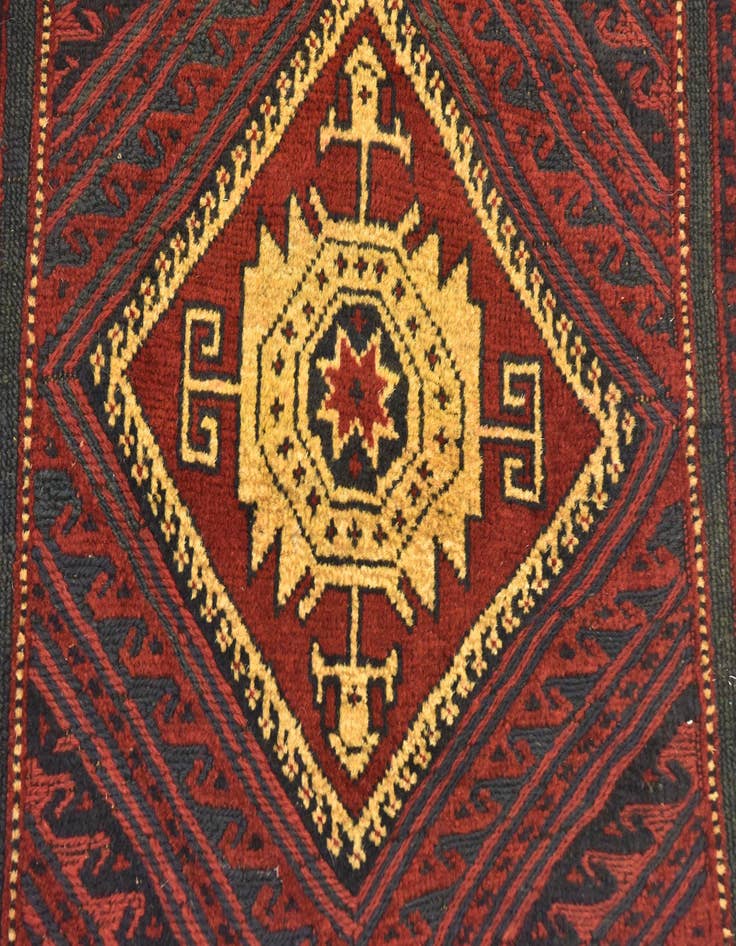 Detail image of  2' 10 x 4'  Hand Knotted Sumak Wool Rug