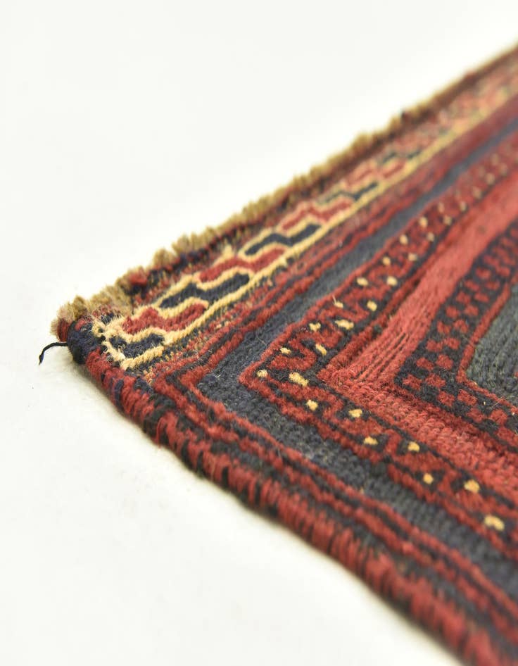 Detail image of  2' 10 x 4'  Hand Knotted Sumak Wool Rug