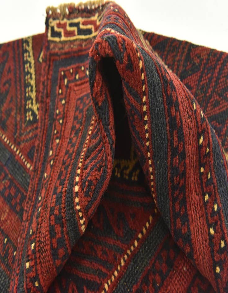 Detail image of  2' 10 x 4'  Hand Knotted Sumak Wool Rug