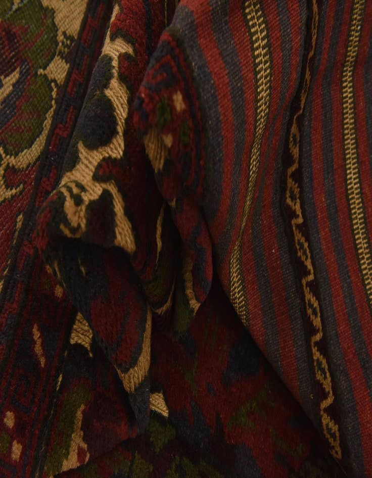 Detail image of  6' 7 x 9' 4  Hand Knotted Sumak Wool Rug