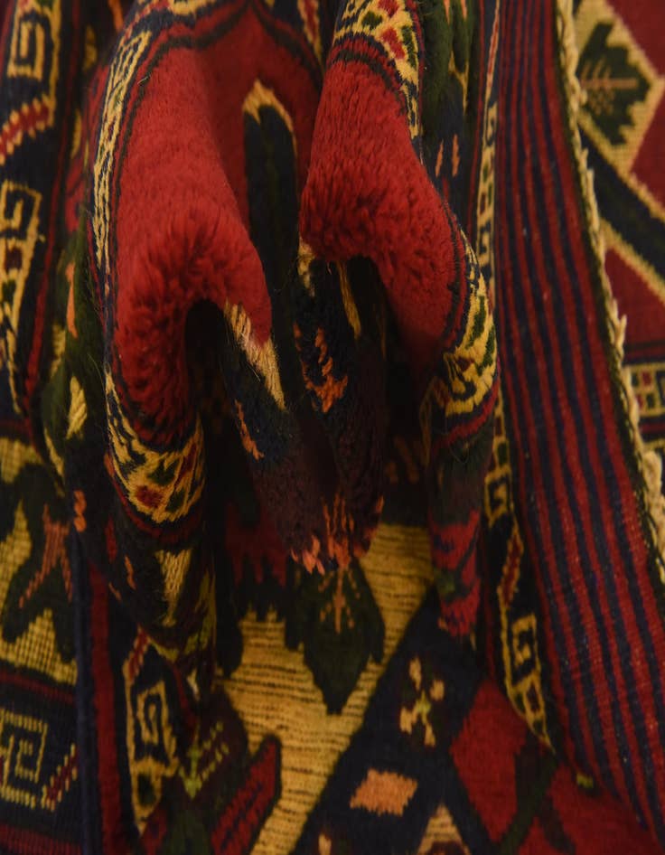 Detail image of  2' 10 x 4' 6  Hand Knotted Sumak Wool Rug