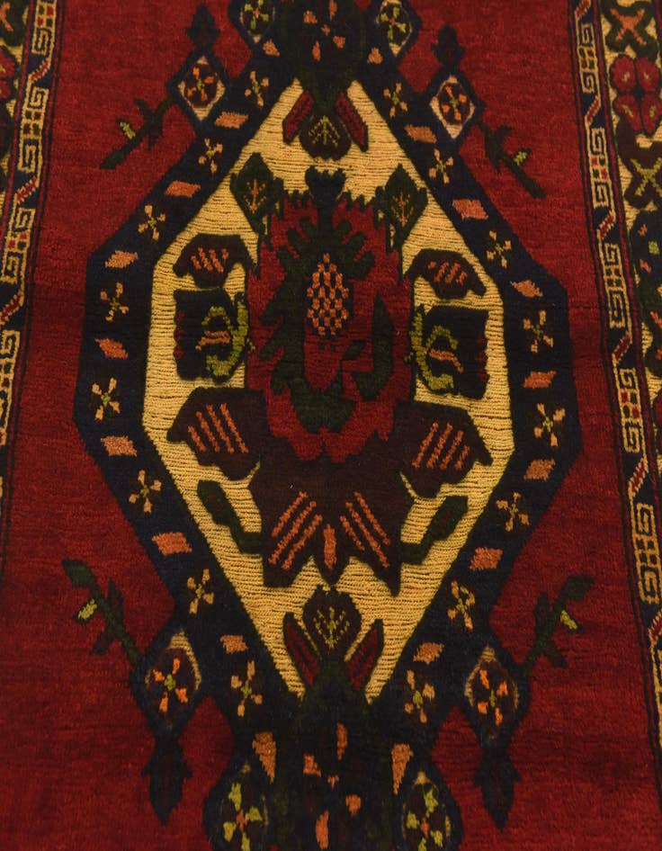 Detail image of  2' 10 x 4' 6  Hand Knotted Sumak Wool Rug