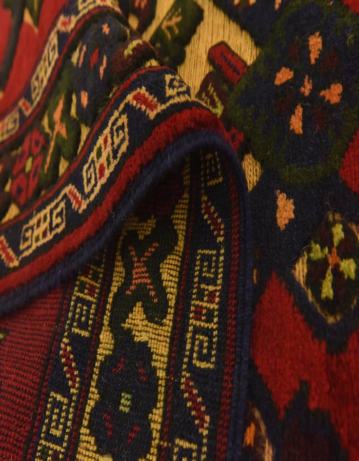 Detail image of  2' 10 x 4' 6  Hand Knotted Sumak Wool Rug