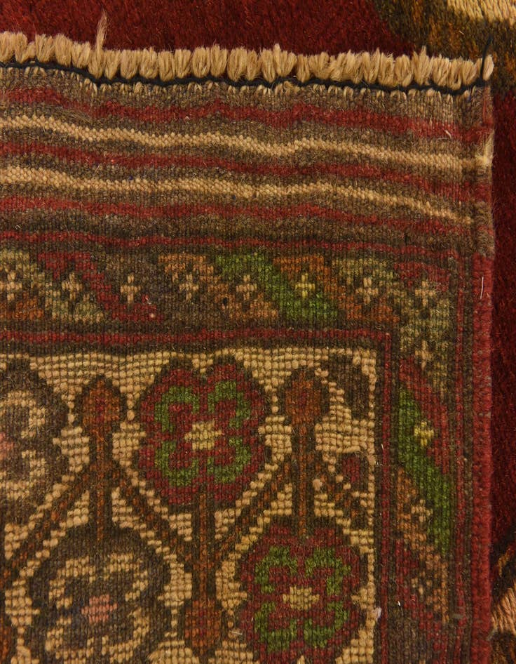 Detail image of  4' 2 x 6' 3  Hand Knotted Sumak Wool Rug