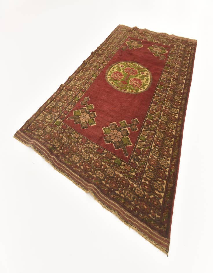 Detail image of  4' 2 x 6' 3  Hand Knotted Sumak Wool Rug