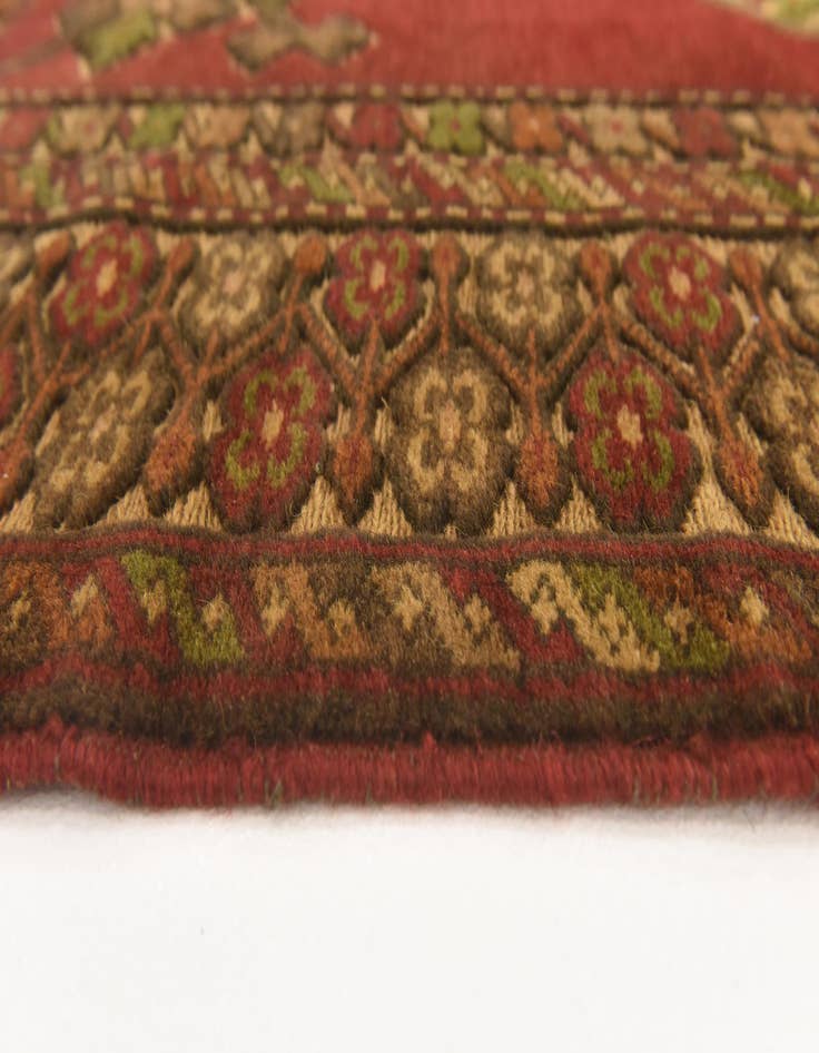 Detail image of  4' 2 x 6' 3  Hand Knotted Sumak Wool Rug