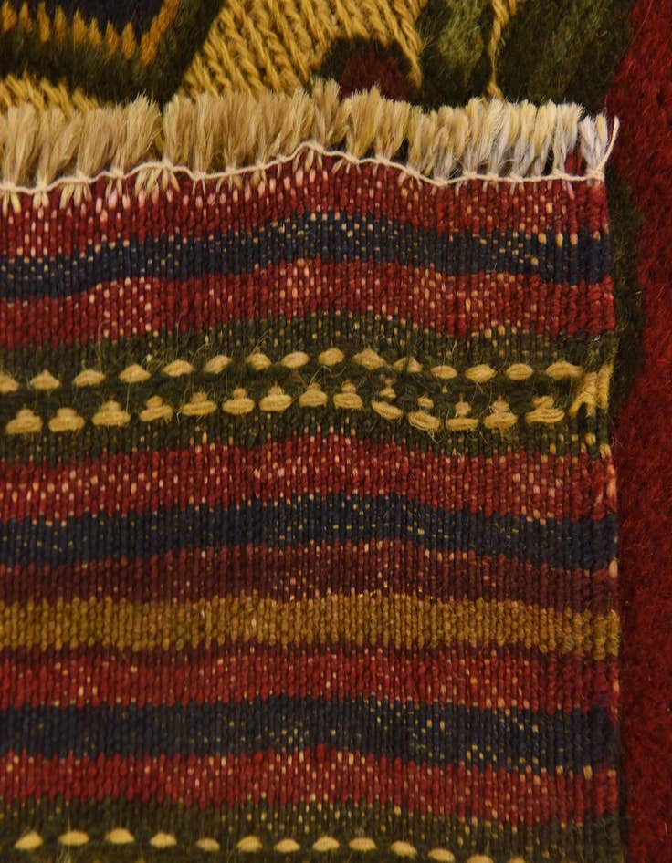 Detail image of  4' 2 x 6' 2  Hand Knotted Sumak Wool Rug