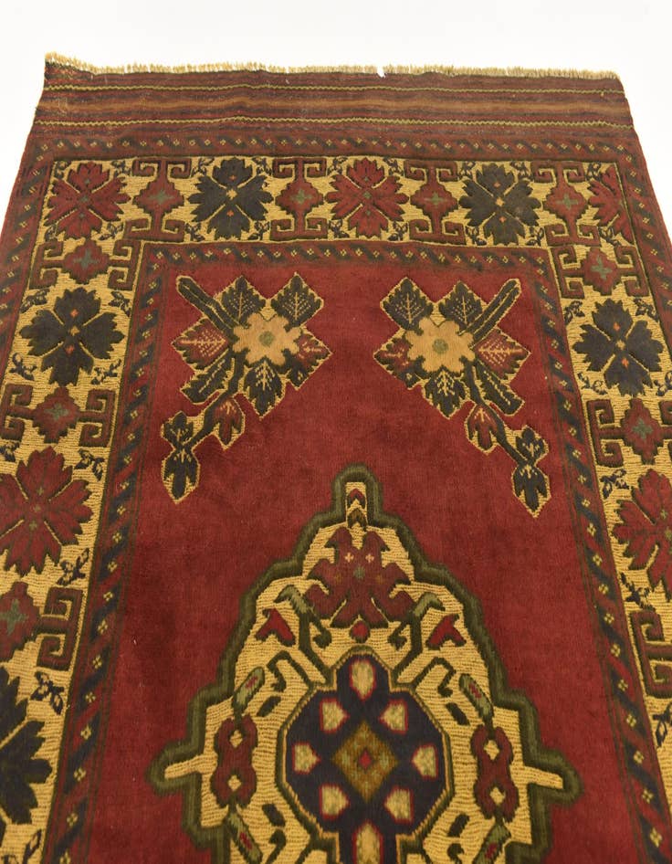 Detail image of  4' 2 x 6' 2  Hand Knotted Sumak Wool Rug