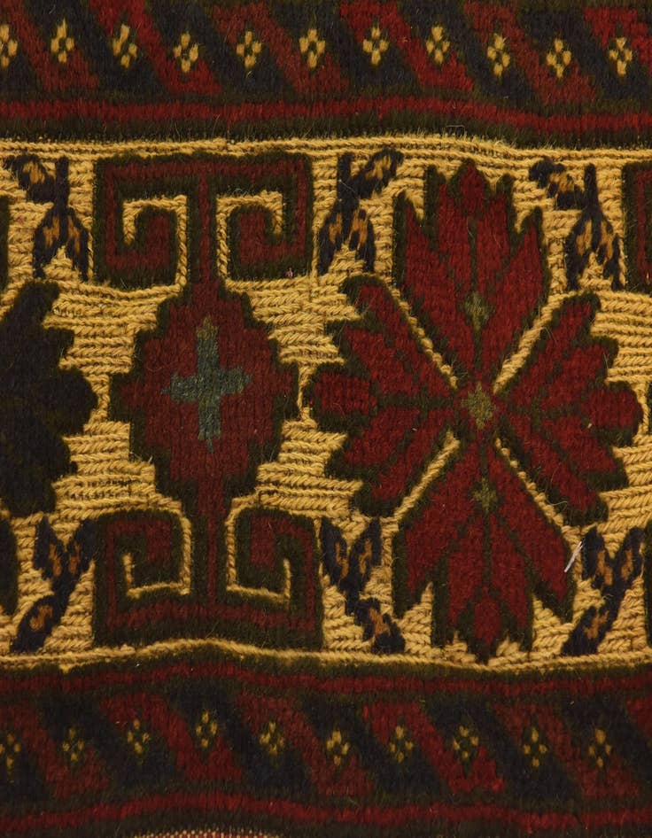 Detail image of  4' 2 x 6' 2  Hand Knotted Sumak Wool Rug