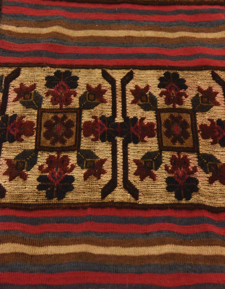 Detail image of  2' 10 x 5'  Hand Knotted Sumak Wool Rug