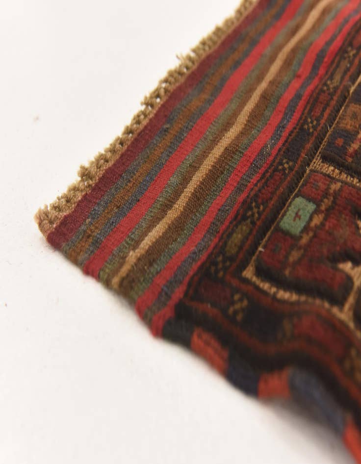 Detail image of  2' 10 x 5'  Hand Knotted Sumak Wool Rug