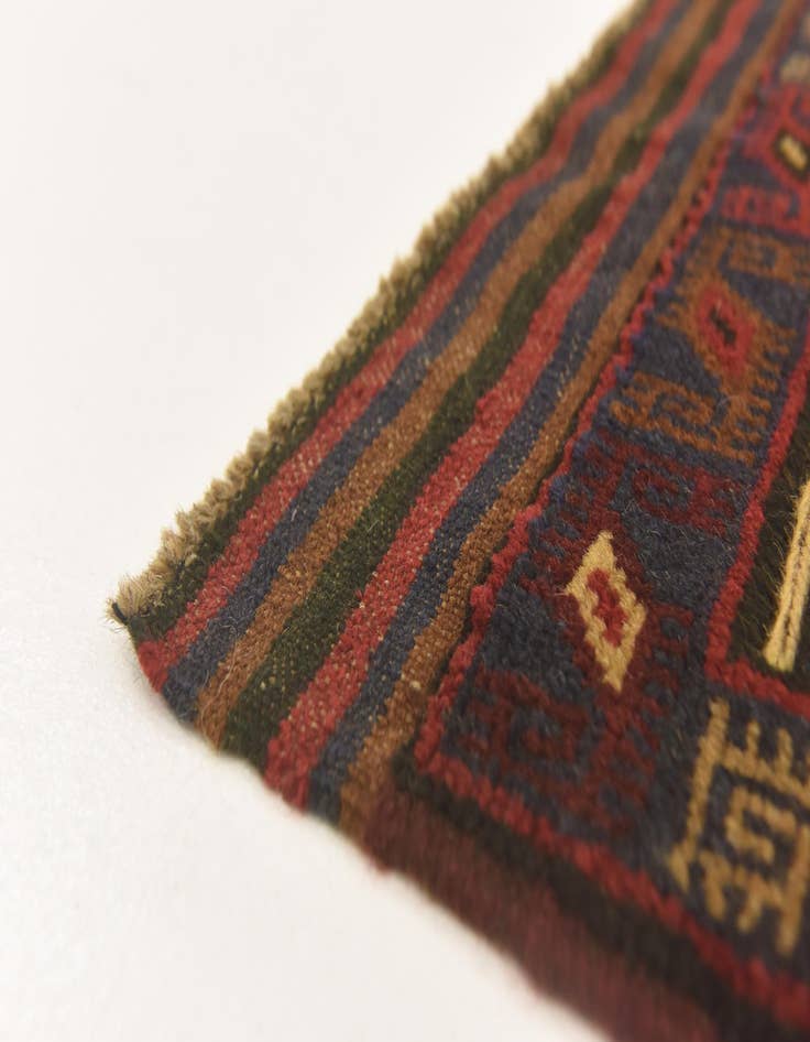 Detail image of  2' 10 x 4' 10  Hand Knotted Sumak Wool Rug