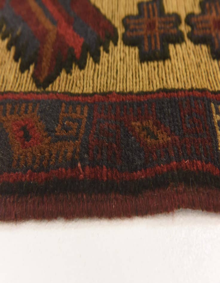 Detail image of  2' 10 x 4' 10  Hand Knotted Sumak Wool Rug