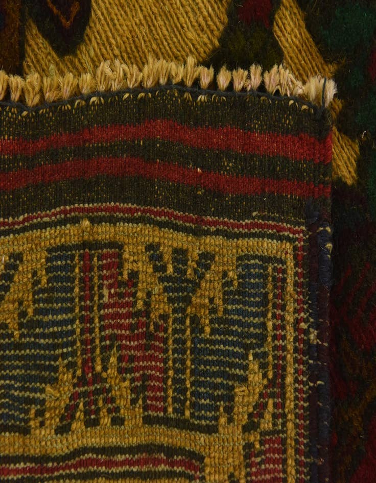 Detail image of  3' x 4' 10  Hand Knotted Sumak Wool Rug
