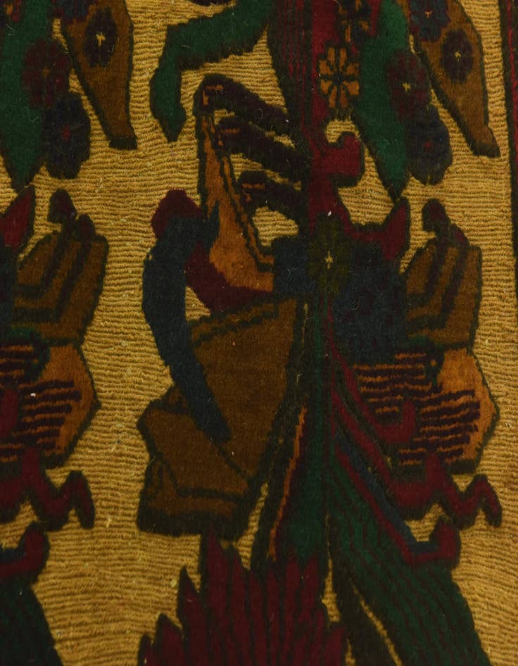 Detail image of  3' x 4' 10  Hand Knotted Sumak Wool Rug