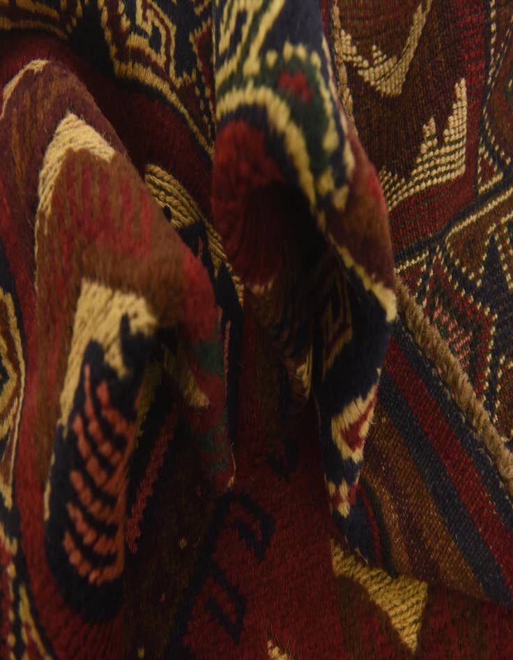 Detail image of  3' x 4' 7  Hand Knotted Sumak Wool Rug