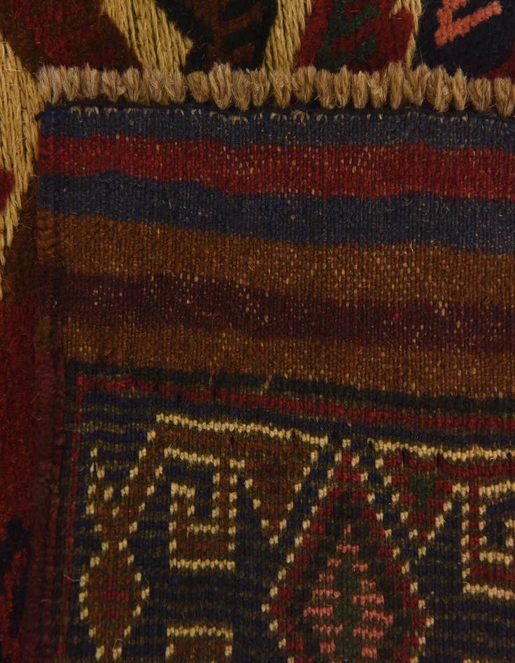 Detail image of  3' x 4' 7  Hand Knotted Sumak Wool Rug