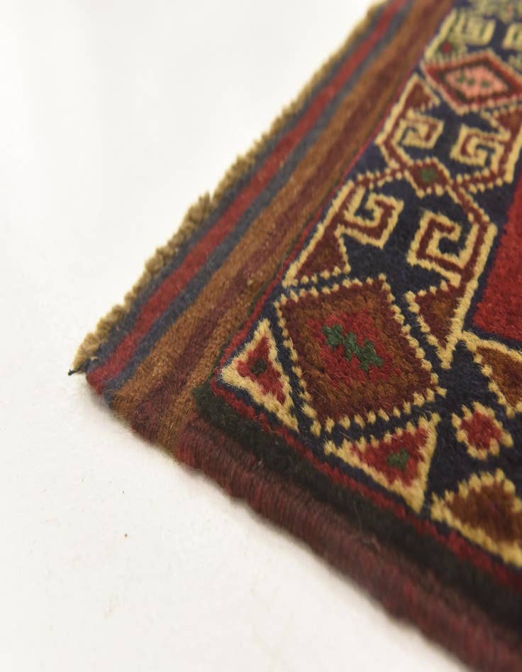 Detail image of  3' x 4' 7  Hand Knotted Sumak Wool Rug