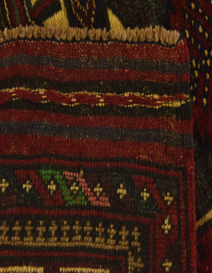 Detail image of  3' x 4' 5  Hand Knotted Sumak Wool Rug