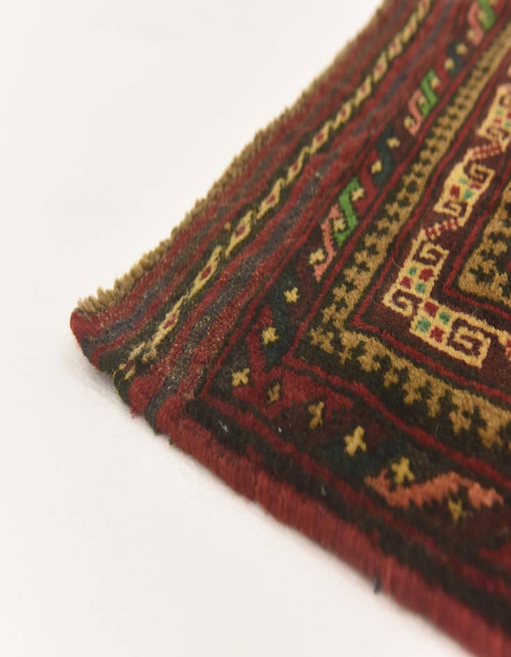 Detail image of  3' x 4' 5  Hand Knotted Sumak Wool Rug