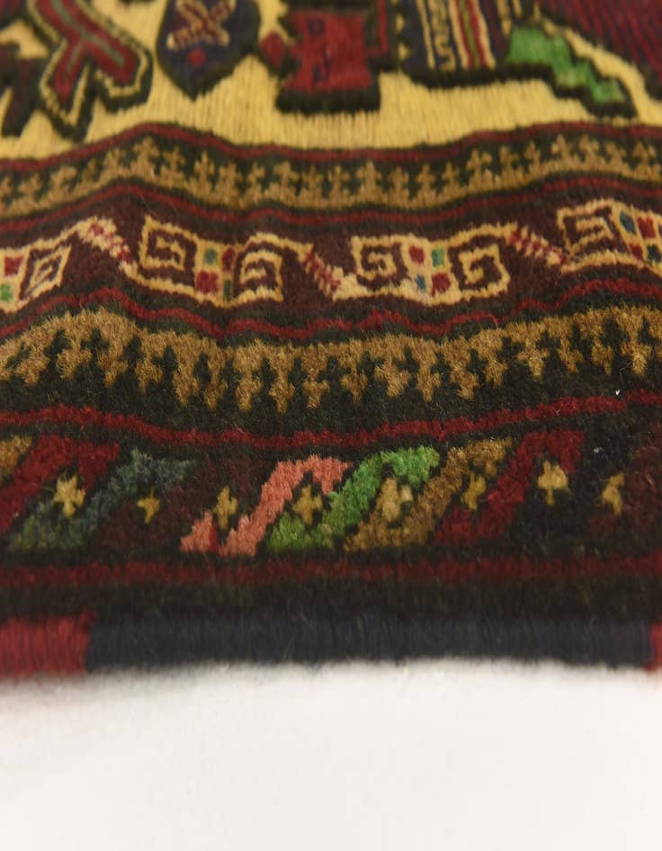 Detail image of  3' x 4' 5  Hand Knotted Sumak Wool Rug