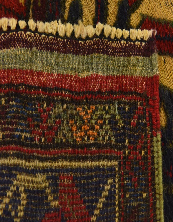 Detail image of  2' 9 x 5'  Hand Knotted Sumak Wool Rug