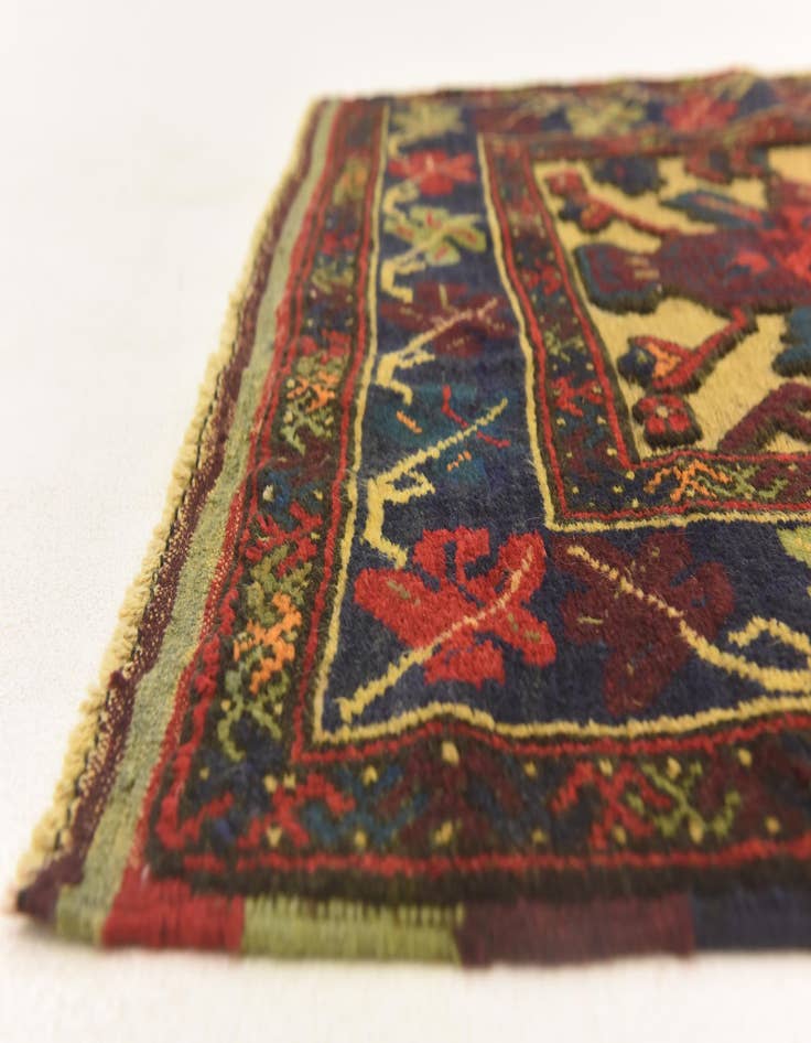 Detail image of  2' 9 x 5'  Hand Knotted Sumak Wool Rug