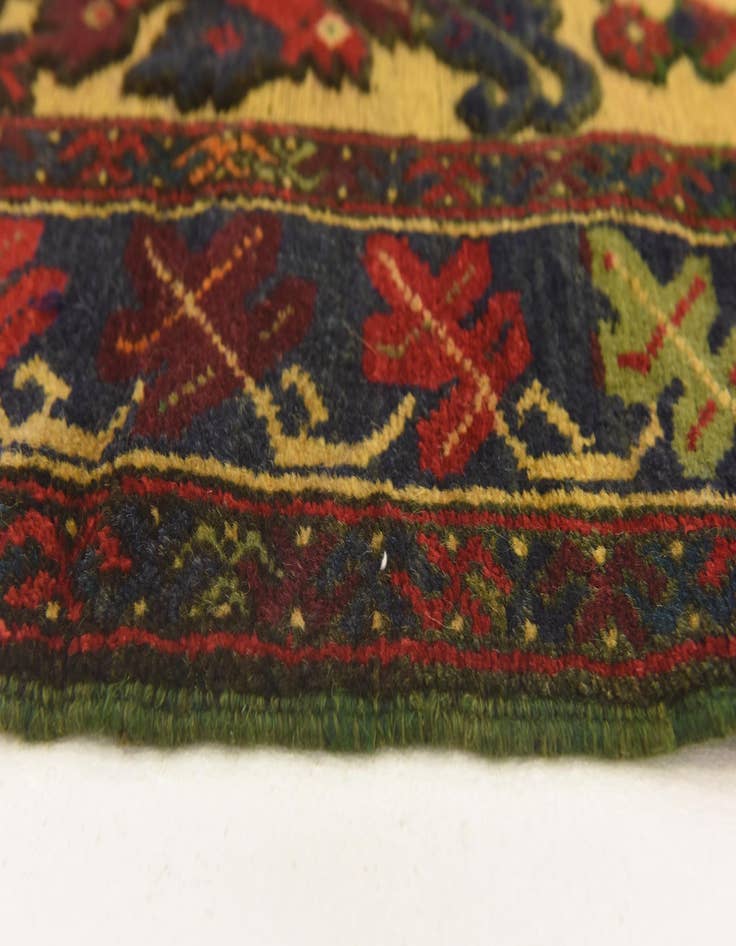 Detail image of  2' 9 x 5'  Hand Knotted Sumak Wool Rug