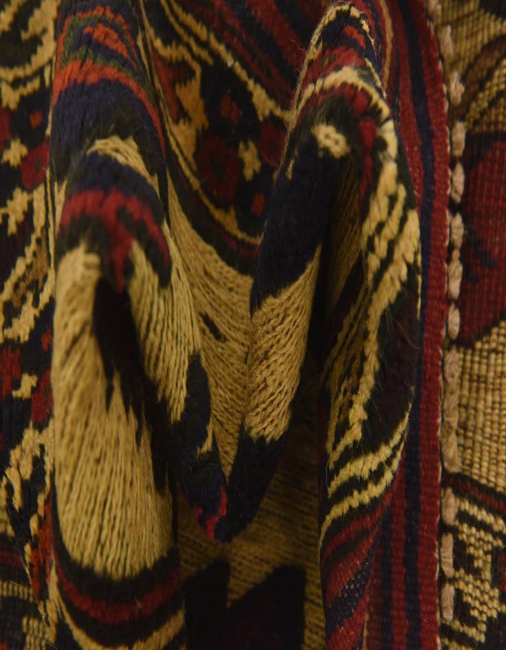 Detail image of  3' x 4' 9  Hand Knotted Sumak Wool Rug