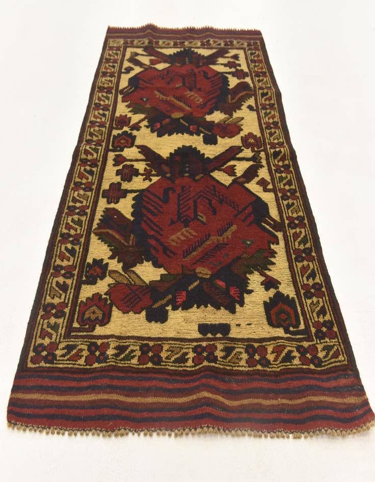 Detail image of  3' x 4' 9  Hand Knotted Sumak Wool Rug