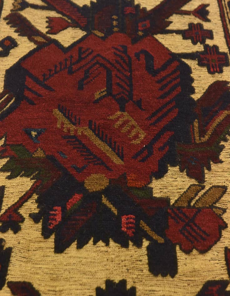 Detail image of  3' x 4' 9  Hand Knotted Sumak Wool Rug