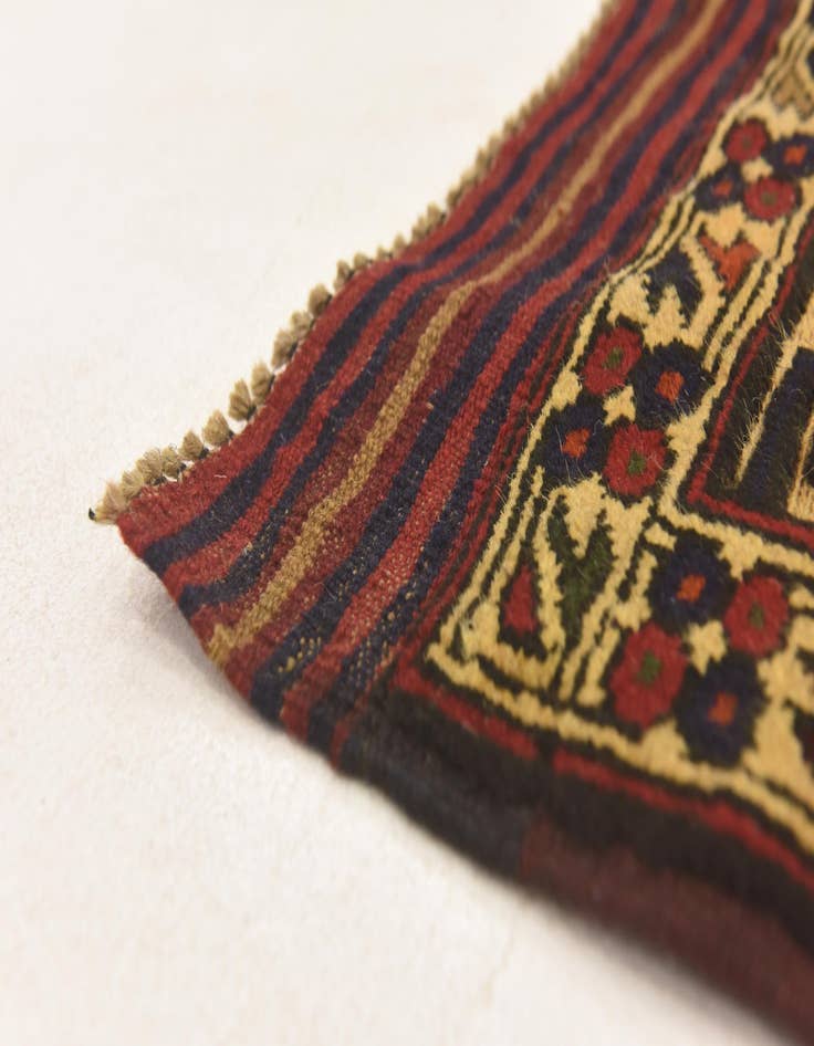 Detail image of  3' x 4' 9  Hand Knotted Sumak Wool Rug