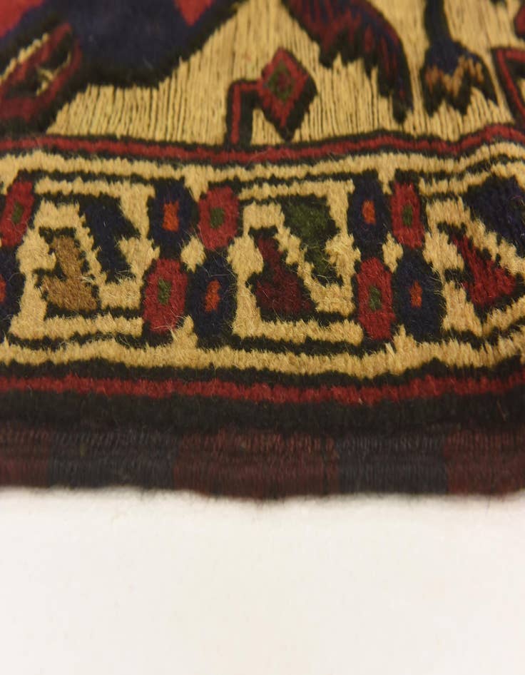 Detail image of  3' x 4' 9  Hand Knotted Sumak Wool Rug