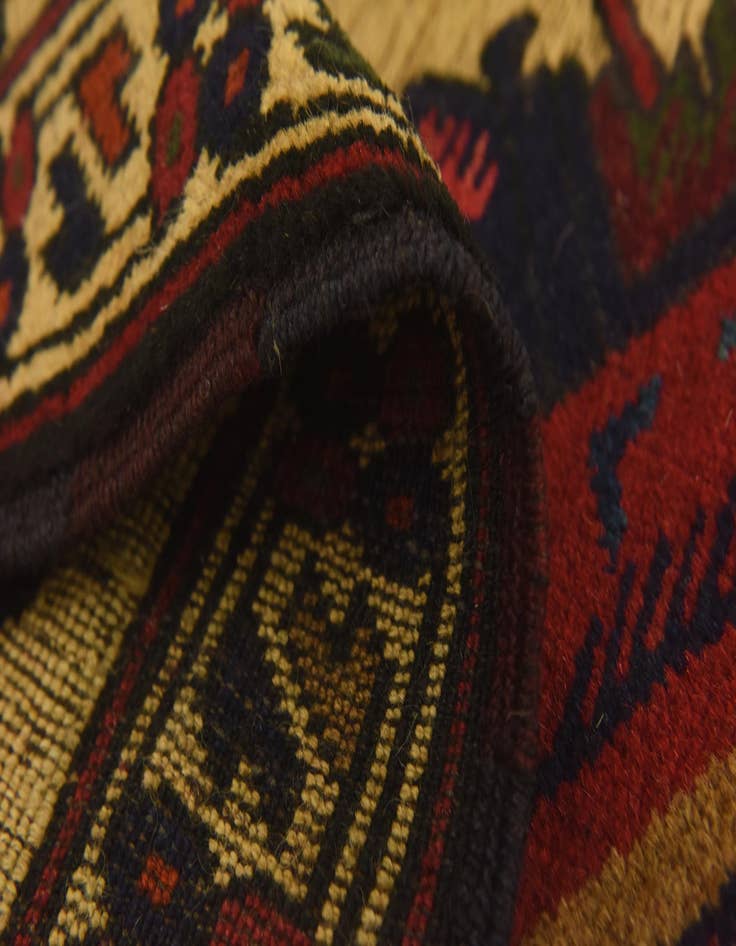 Detail image of  3' x 4' 9  Hand Knotted Sumak Wool Rug