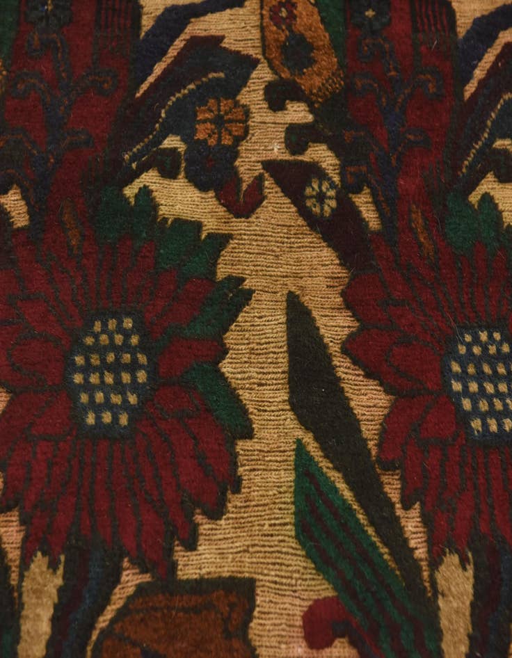 Detail image of  3' x 4' 8  Hand Knotted Sumak Wool Rug