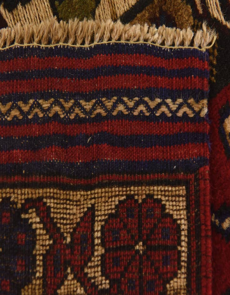 Detail image of  2' 10 x 4' 5  Hand Knotted Sumak Wool Rug