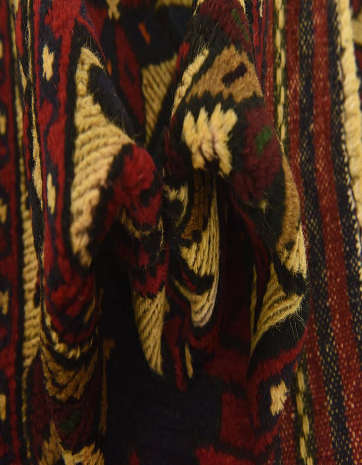 Detail image of  2' 9 x 4' 4  Hand Knotted Sumak Wool Rug