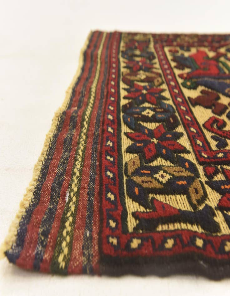Detail image of  2' 9 x 4' 4  Hand Knotted Sumak Wool Rug