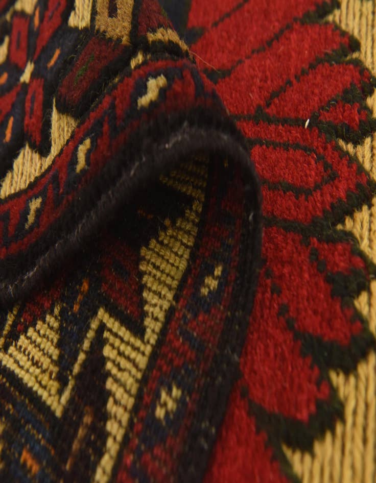 Detail image of  2' 9 x 4' 4  Hand Knotted Sumak Wool Rug