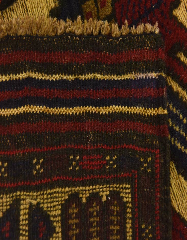 Detail image of  3' x 4' 6  Hand Knotted Sumak Wool Rug