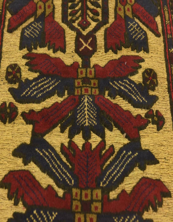 Detail image of  3' x 4' 6  Hand Knotted Sumak Wool Rug